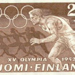 Finnische Briefmarke zu den Olympischen Spielen. By Published by Posti- ja telelaitos (http://www.datafun.fi/postimerkki/) [Public domain], via Wikimedia Commons