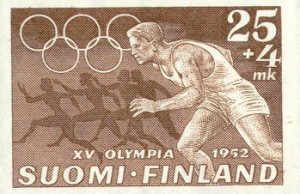Finnische Briefmarke zu den Olympischen Spielen. By Published by Posti- ja telelaitos (http://www.datafun.fi/postimerkki/) [Public domain], via Wikimedia Commons