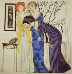 Entwürfe von Poiret (1908, Zeichnung von Paul Iribe), By Paul Iribe (La Couturière Parisienne) [CC BY-SA 2.0], via Wikimedia Commons