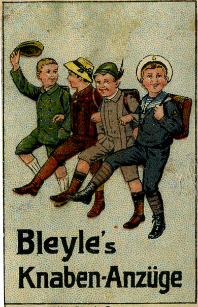 Bleyle’s Knabenanzüge. See page for author [Public domain], via Wikimedia Commons
