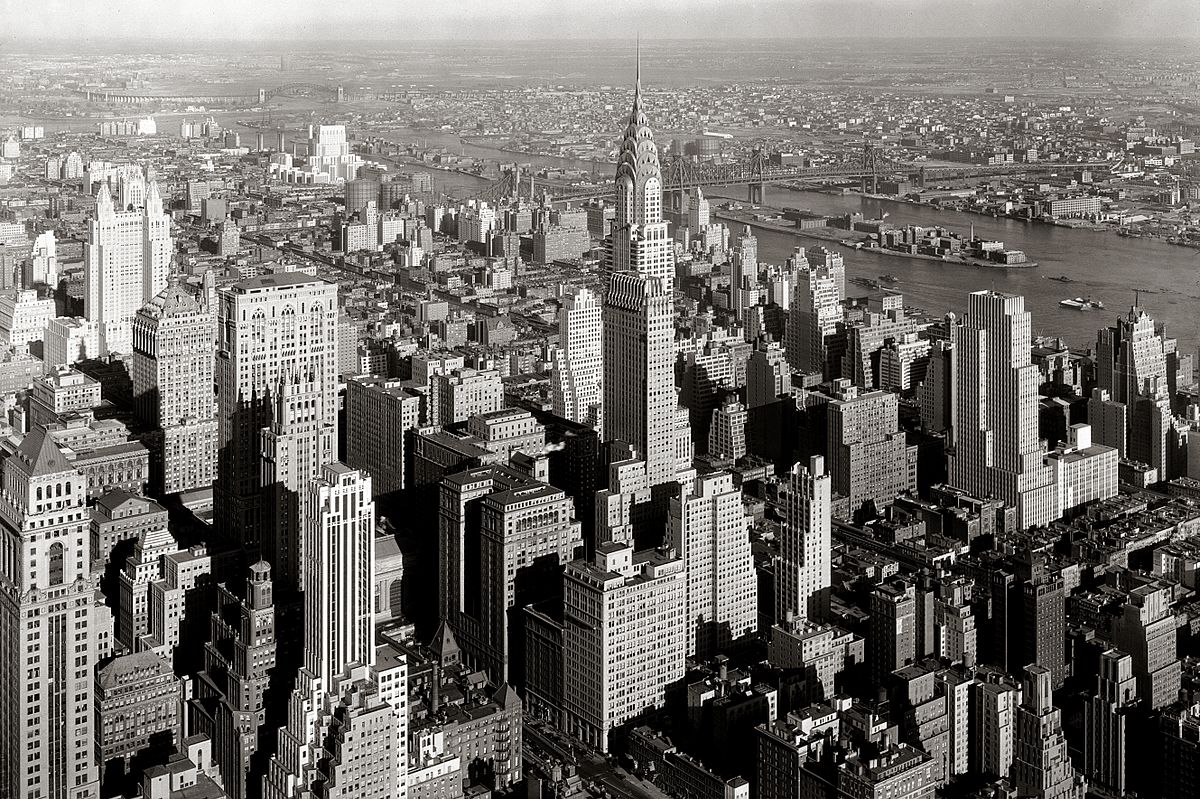 Vereinigten Staaten, die führenden Wirtschaftsmacht der Welt, Ansicht von New York City 1932. By Samuel Herman Gottscho [Public domain], via Wikimedia Commons
