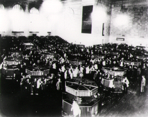 American Stock Exchange 6 Monate nach dem Börsencrash 1929. Gemeinfrei