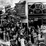 Börsencrash 1929, Ansturm auf die American Union Bank in New York. Gemeinfrei