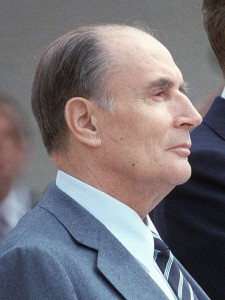 François Mitterrand, 1984. By SPC 5 James Cavalier, US Military (File:Reagan Mitterrand 1984.jpg) [Public domain], via Wikimedia Commons