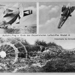 LZ 4 beim Start, im Flug und nach dem Absturz in Echterdingen, 1908. © Gemeinfrei