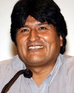 Evo Morales 2006. This photograph was produced by Agência Brasil, a public Brazilian news agency. via Wikimedia Commons