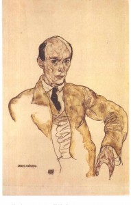 Arnold Schönberg, porträtiert 1917 von Egon Schiele. Egon Schiele [Public domain], via Wikimedia Commons