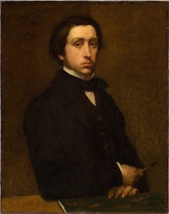 Selbstporträt mit Bleistifthalter (ca. 1855), Öl auf Leinwand, Edgar Degas [Public domain], via Wikimedia Commons