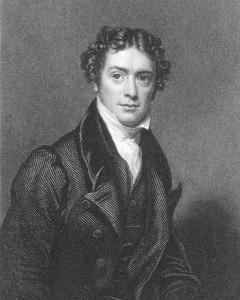 Michael Faraday auf einem Stich von John Cochran (fl. 1821–1865) nach einem Porträt von Henry Pickersgill (1782–1875), um 1829. By Painted by H.W. Pickersgill (1782-1875), Engraved by John Cochran (1821-1865) [Public domain], via Wikimedia Commons
