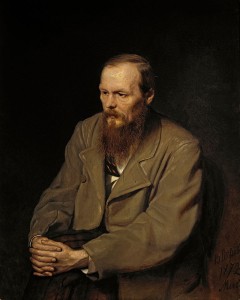 Dostojewski, 1872. Er stellte in diesem Jahr den Roman Die Dämonen fertig. Porträt von Wassili Perow, Vasily Perov [Public domain], via Wikimedia Commons