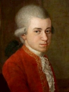 W. A. Mozart, Detail aus einem Gemälde von Johann Nepomuk della Croce (ca. 1781). Gemeinfrei via Wikimedia Commons