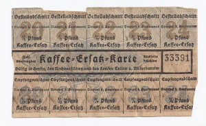 Bezugskarte für Kaffee-Ersatz (Kaffee-Ersatz-Karte – Fragment) Berlin und Umgebung 1920. Norbert Radtke (Dramburg) [Public domain, GFDL or CC-BY-SA-3.0], via Wikimedia Commons