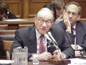 Alan Greenspan bezeichnete die Krise im Oktober 2008 als einen "once in a century credit tsunami". - via Wikimedia Commons