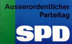 Plakat des Parteitags 1959. - Bundesvorstand der SPD [Public domain], via Wikimedia Commons