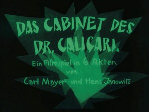 Titel des deutschen Stummfilms Das Cabinet des Dr. Caligari. - Walter Röhrig [Public domain]
